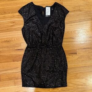 H&M Black Sequin Mini Dress